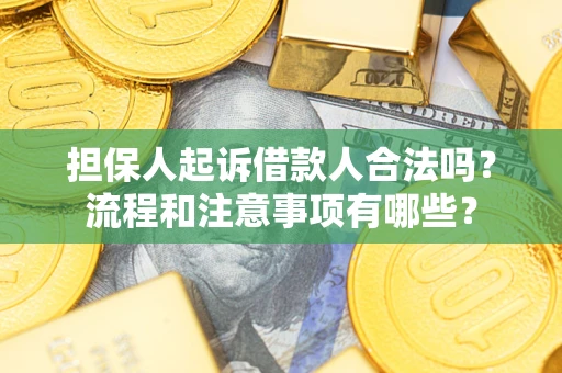 武汉担保人起诉借款人合法吗？流程和注意事项有哪些？