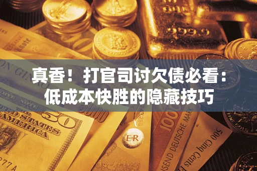 武汉真香！打官司讨欠债必看：低成本快胜的隐藏技巧