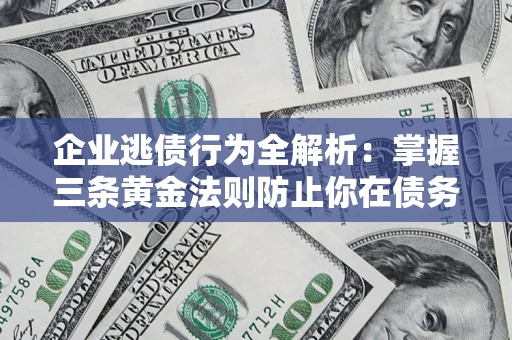 武汉企业逃债行为全解析：掌握三条黄金法则防止你在债务乱局中“踩雷”