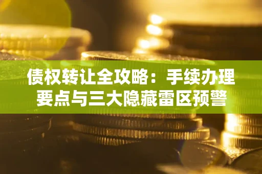 武汉债权转让全攻略：手续办理要点与三大隐藏雷区预警