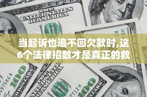武汉当起诉也追不回欠款时,这6个法律招数才是真正的救命稻草